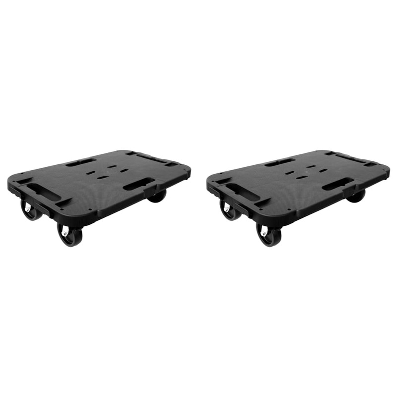Berkfield Transport Trolleys 2 pcs Black Polypropylene 300 kg