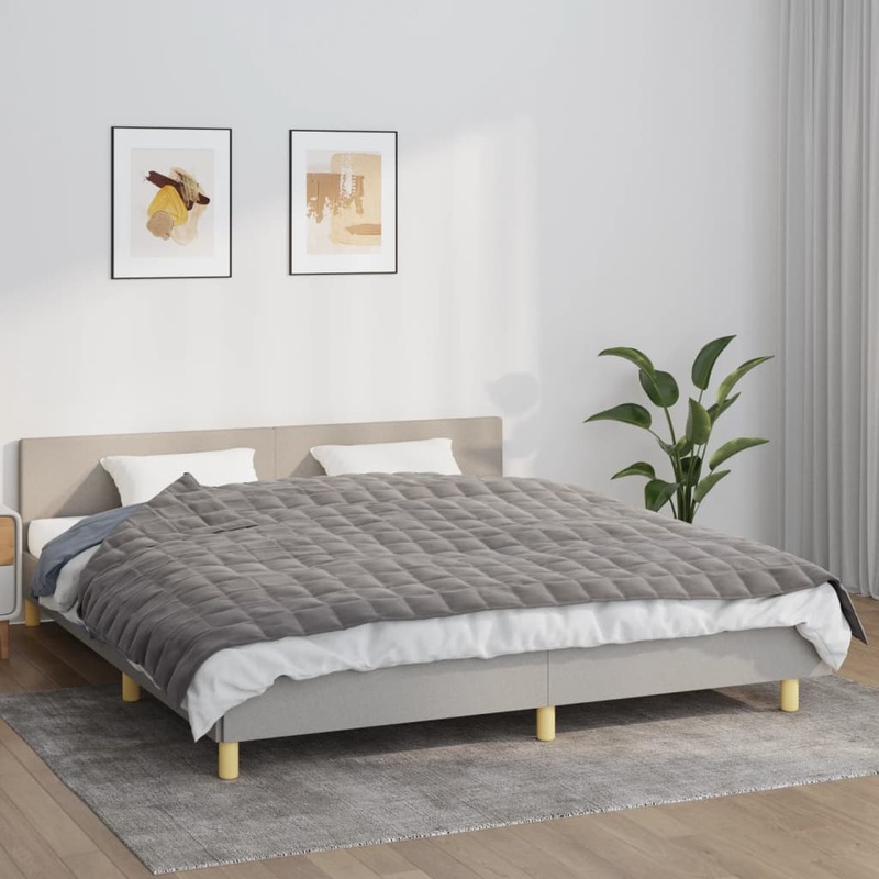 Berkfield Weighted Blanket Grey 155×220 cm 11 kg Fabric