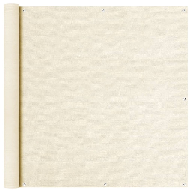 Berkfield Balcony Screen Cream 120×400 cm HDPE