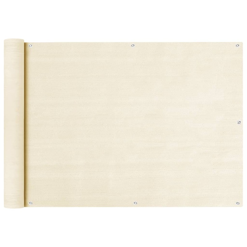 Berkfield Balcony Screen Cream 75×300 cm HDPE