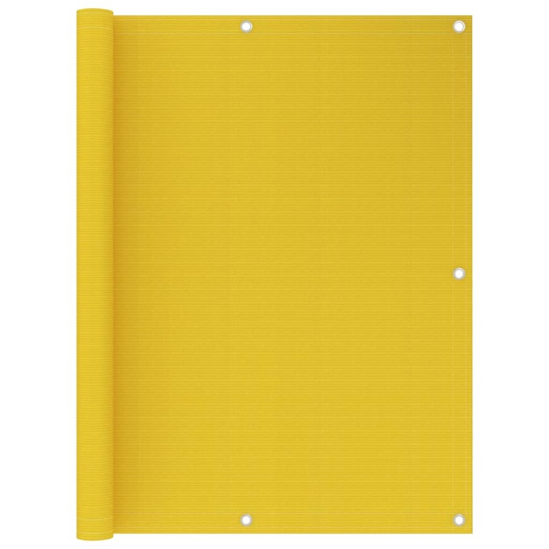 Berkfield Balcony Screen Yellow 120×500 cm HDPE
