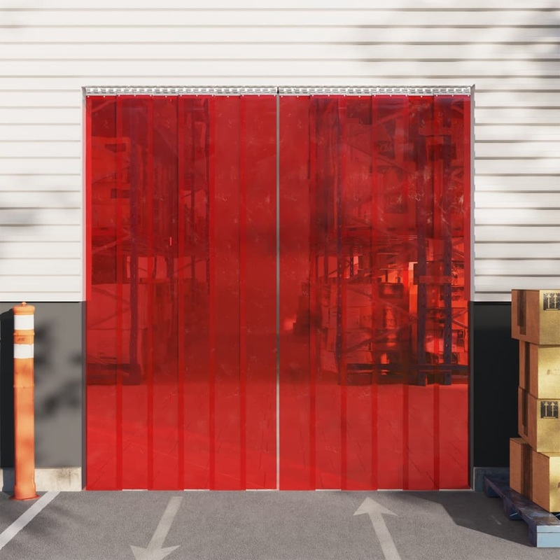 Berkfield Door Curtain Red 300 mmx2.6 mm 10 m PVC