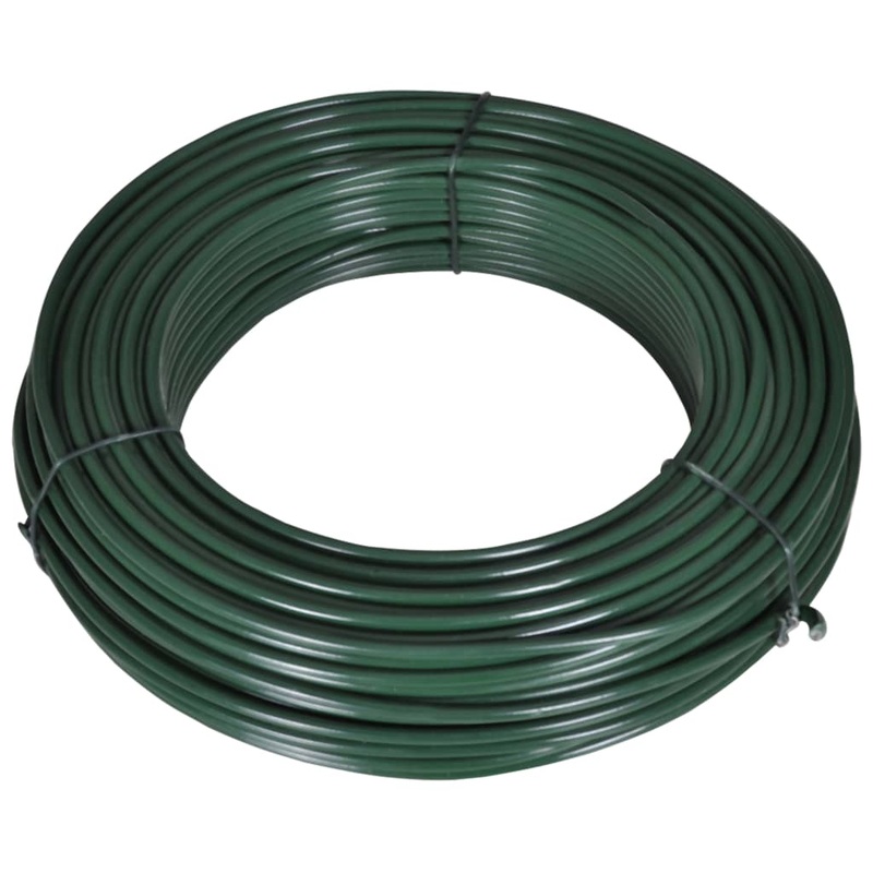 Berkfield Fence Span Wire 80 m 2.1/3.1 mm Steel Green