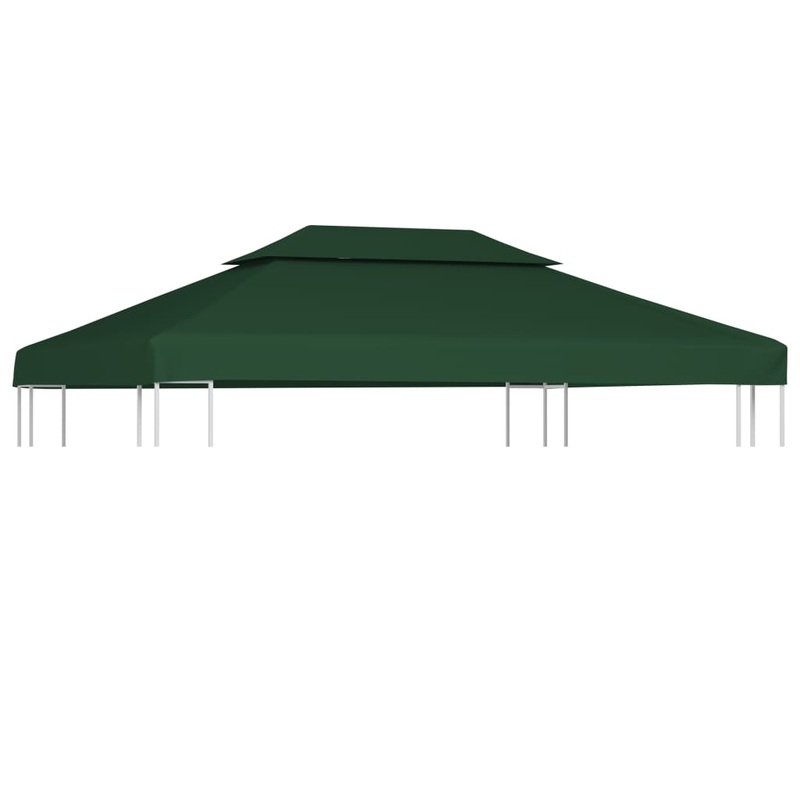 Berkfield Gazebo Cover Canopy Replacement 310 g / m__ Green 3 x 4 m