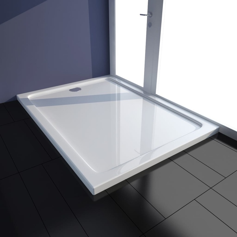 Berkfield Rectangular ABS Shower Base Tray White 80 x 110 cm