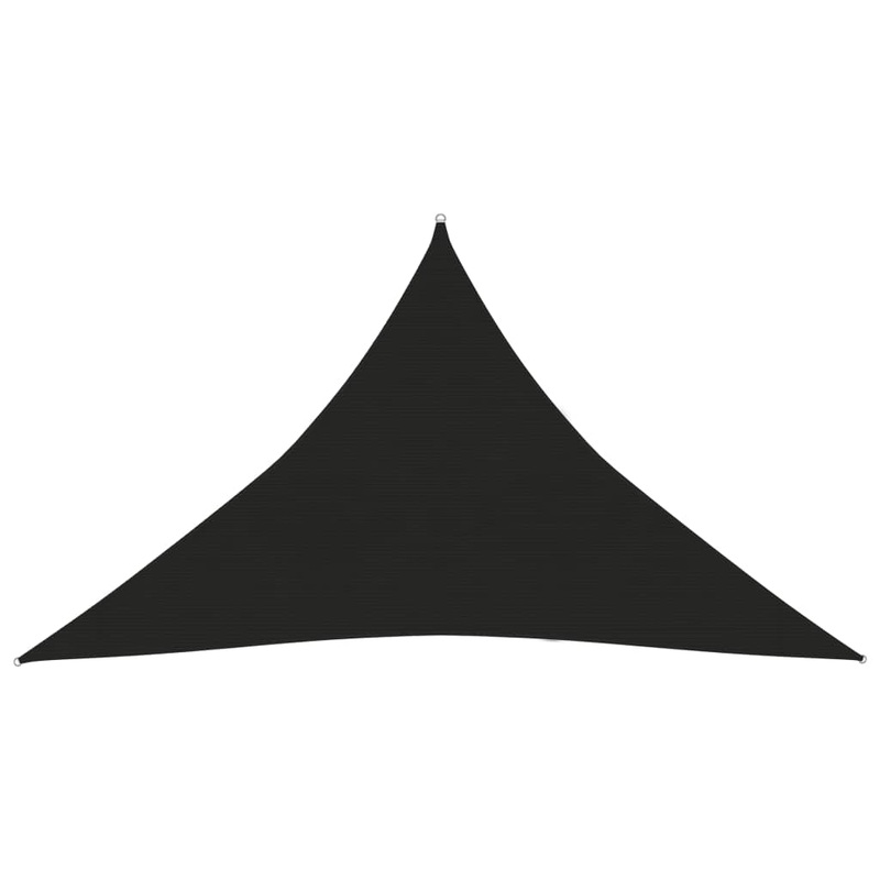 Berkfield Sunshade Sail 160 g/m__ Black 3.5×3.5×4.9 m HDPE