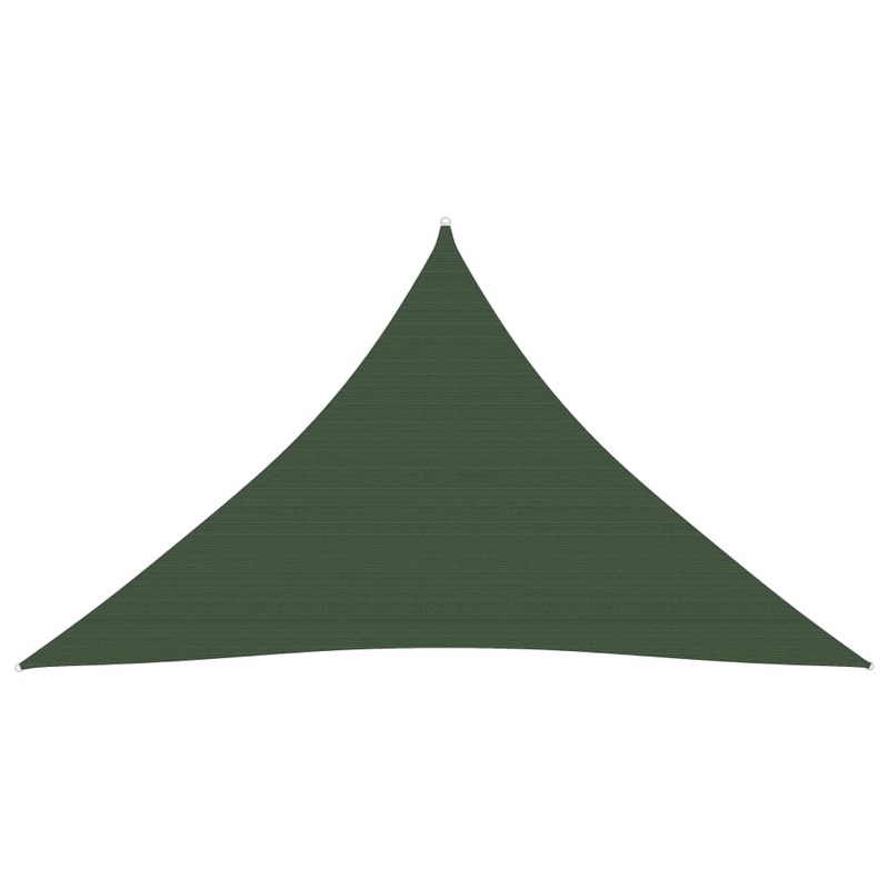 Berkfield Sunshade Sail 160 g/m__ Dark Green 3.5×3.5×4.9 m HDPE