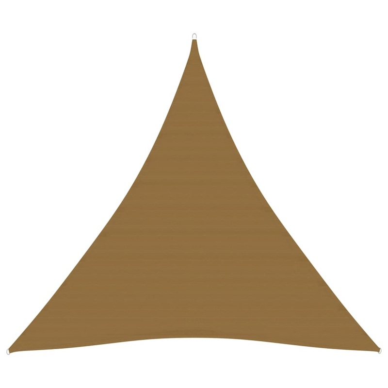 Berkfield Sunshade Sail 160 g/m__ Taupe 4x4x4 m HDPE