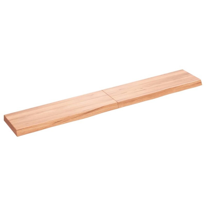 Berkfield Wall Shelf Light Brown 180x30x6 cm Treated Solid Wood Oak