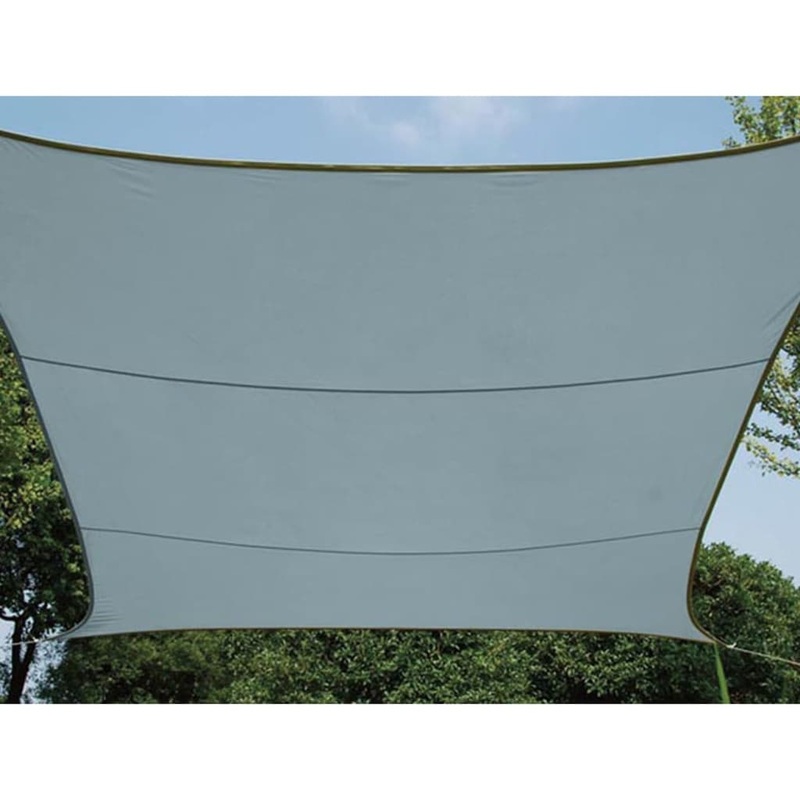 Perel Shade Sail Square 3.6 m Light Slate Grey