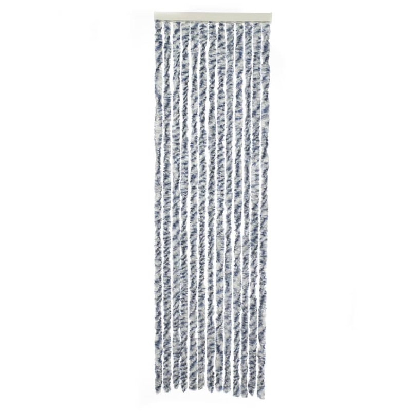 Travellife Fly Curtain for Door Chenille Rain 185×56 cm Grey and Blue