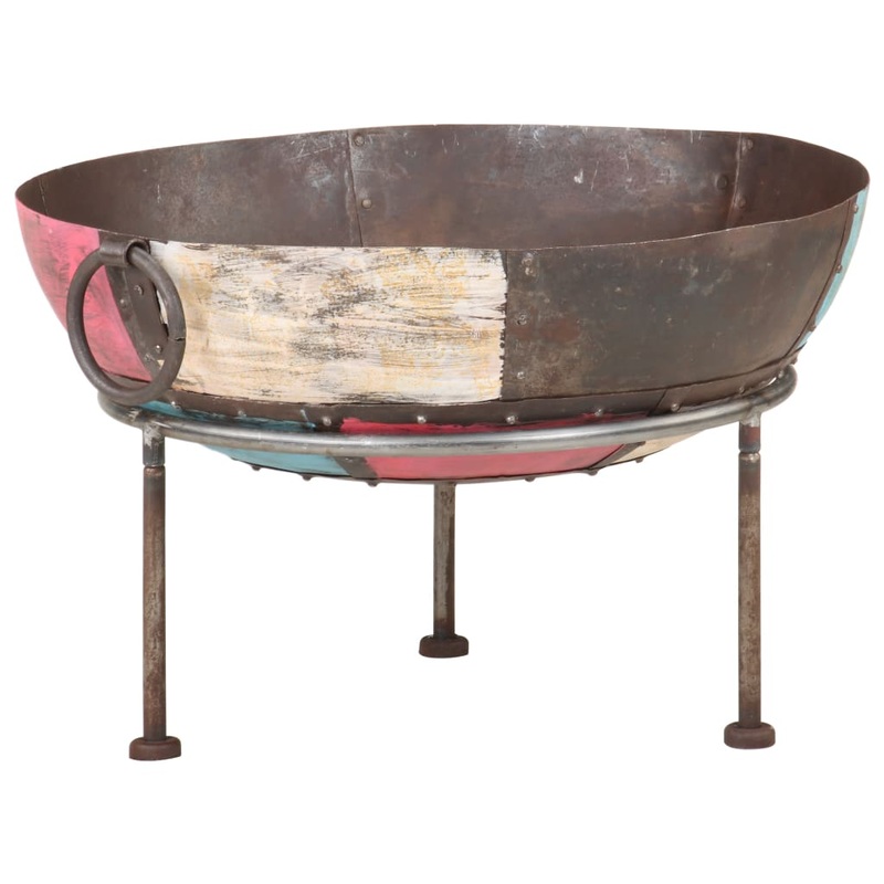 Berkfield Colourful Rustic Fire Pit  60 cm Iron