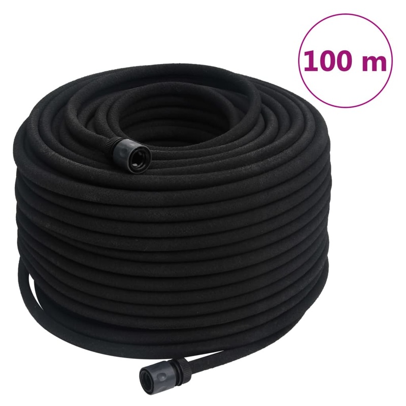 Berkfield Garden Soaker Hose Black 0.6 100 m Rubber