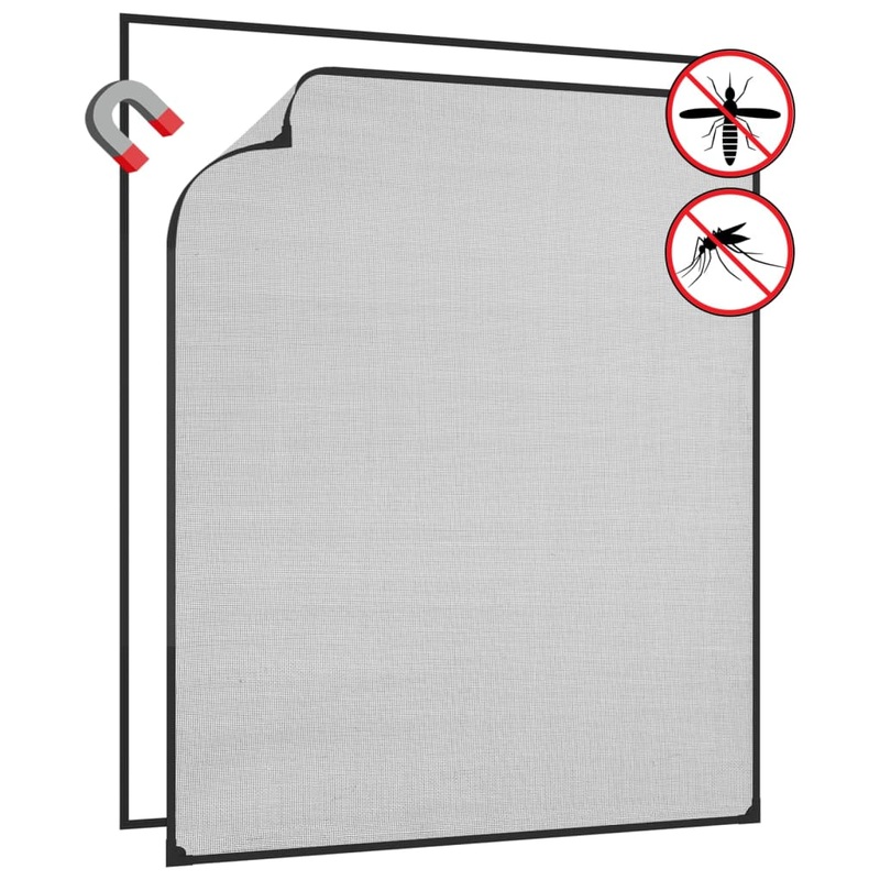 Berkfield Magnetic Insect Screen for Windows Anthracite 100×120 cm Fibreglass