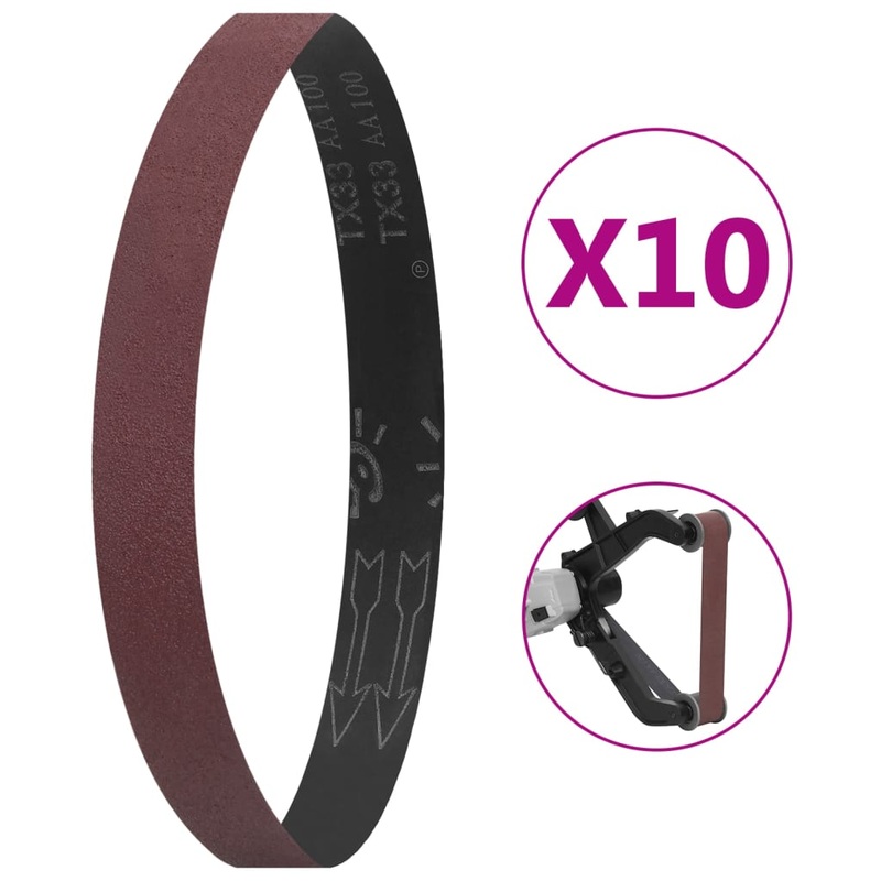 Berkfield Sanding Belts 10 pcs P80 40×760 mm