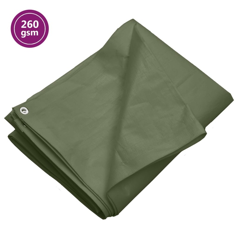 Berkfield Tarpaulin 260 g/m_ 3×6 m Green HDPE