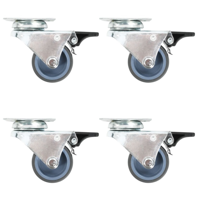 Berkfield 24 pcs Twin-wheel Swivel Casters 50 mm