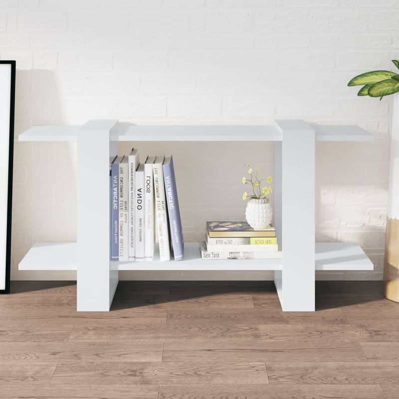 Berkfield Book Cabinet White 100x30x51 cm Engineered Wood