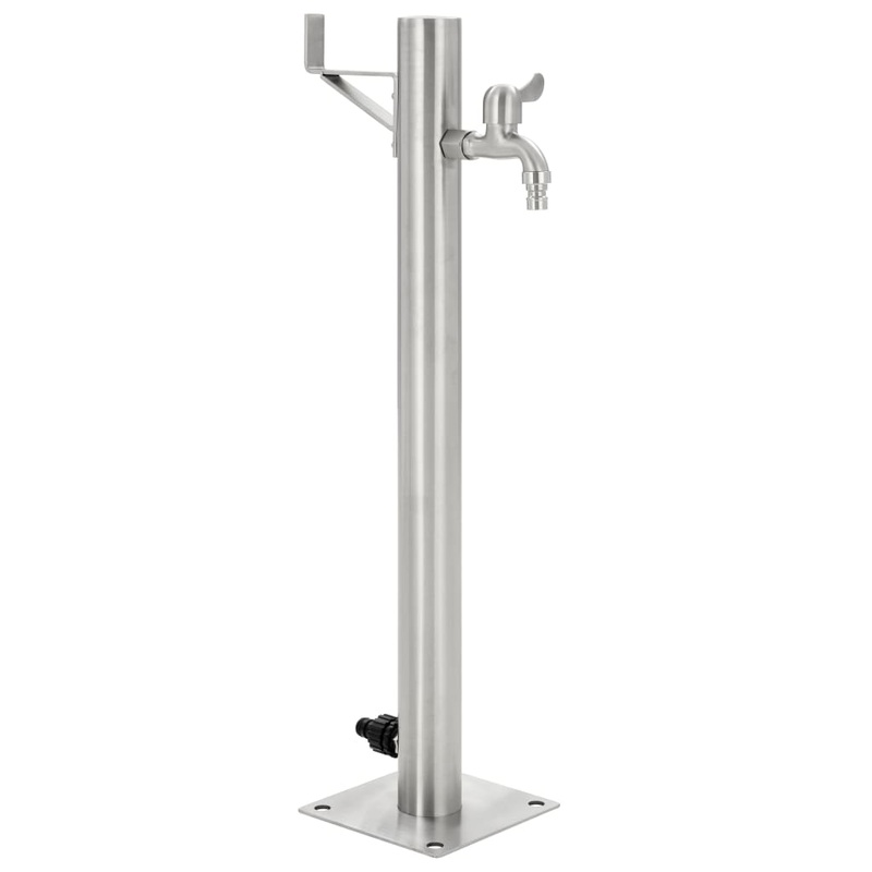 Berkfield Garden Water Column Stainless Steel Round 65 cm