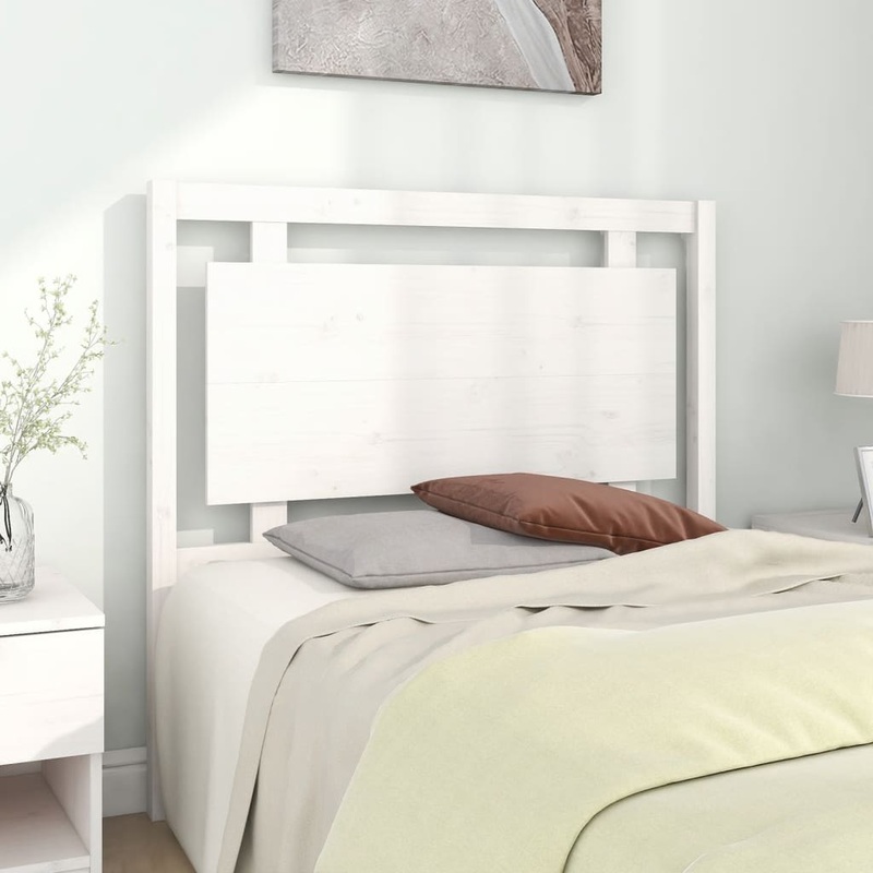 Berkfield Headboard White 105.5x4x100 cm Solid Wood Pine