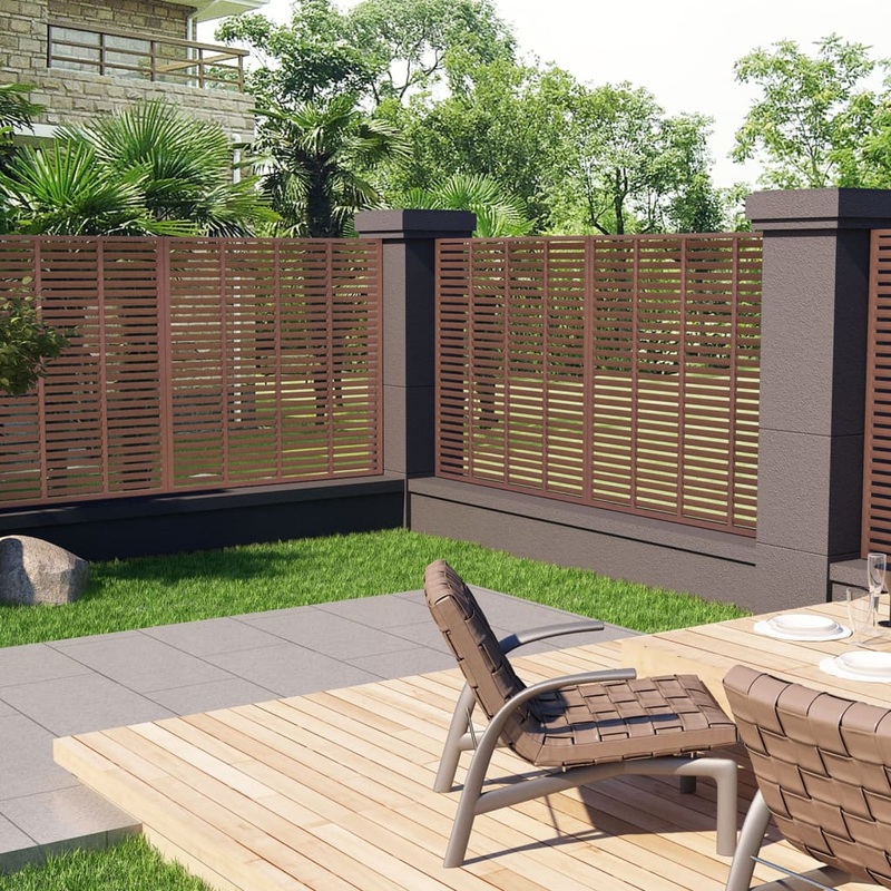 Berkfield Louver Fence WPC 180×180 cm Brown