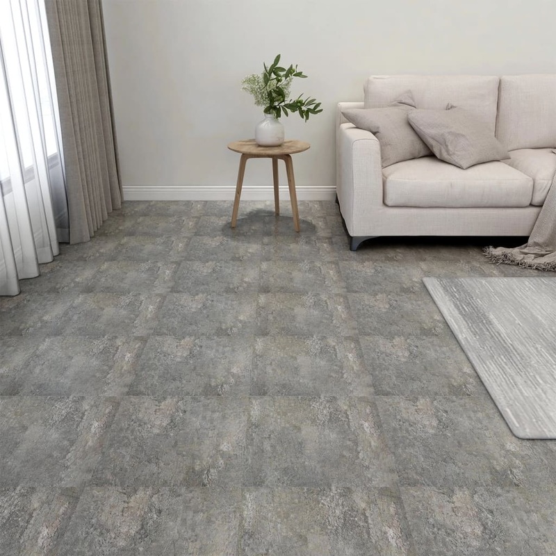 Berkfield Self-adhesive Flooring Planks 20 pcs PVC 1.86 m__ Grey