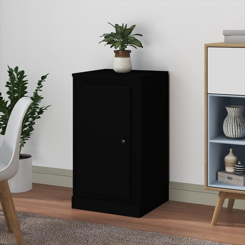 Berkfield Sideboard Black 37.5×35.5×67.5 cm Engineered Wood