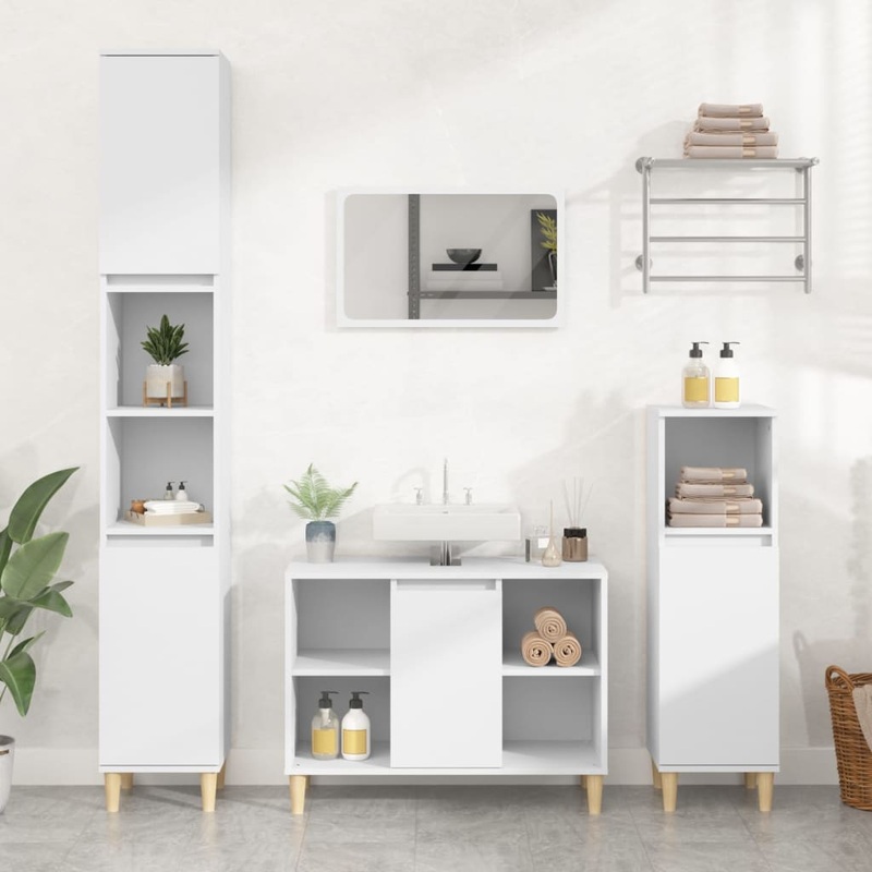 Berkfield Sink Cabinet White 80x33x60 cm Engineered Wood
