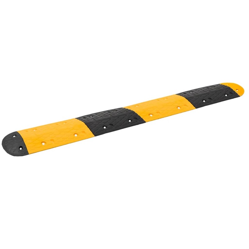 Berkfield Speed Hump Yellow&Black 226×32.5×4 cm Rubber