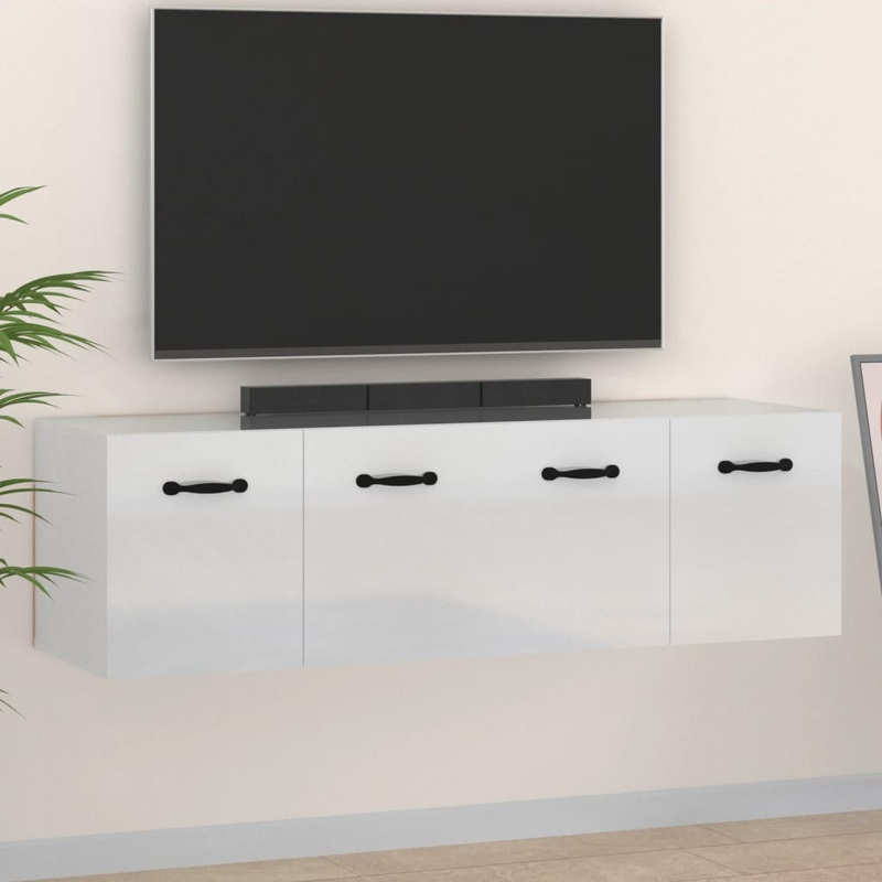 Berkfield Wall Cabinets 2 pcs High Gloss White 80×36.5×35 cm Engineered Wood