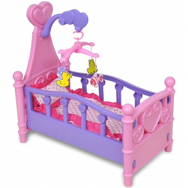 Kids’/Children’s Playroom Toy Doll Bed Pink + Purple