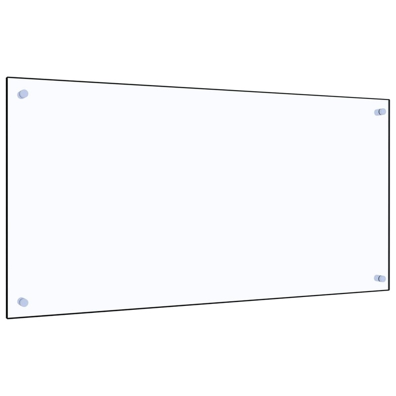 Berkfield Kitchen Backsplash Transparent 100×50 cm Tempered Glass