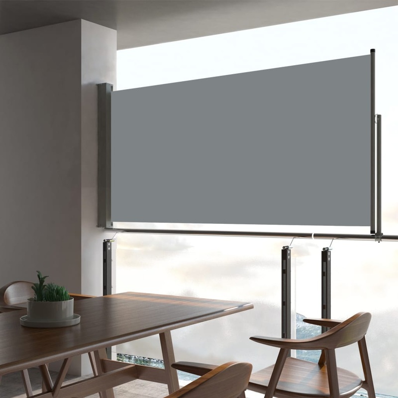 Berkfield Patio Retractable Side Awning 80×300 cm Grey