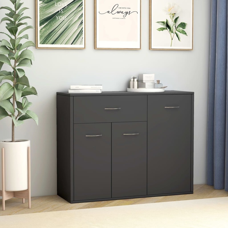 Berkfield Sideboard Grey 88x30x70 cm Engineered Wood
