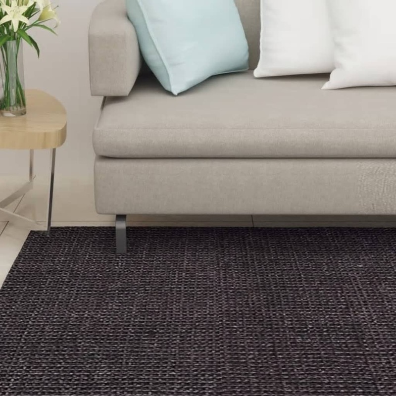 Berkfield Sisal Rug for Scratching Post Black 80×200 cm