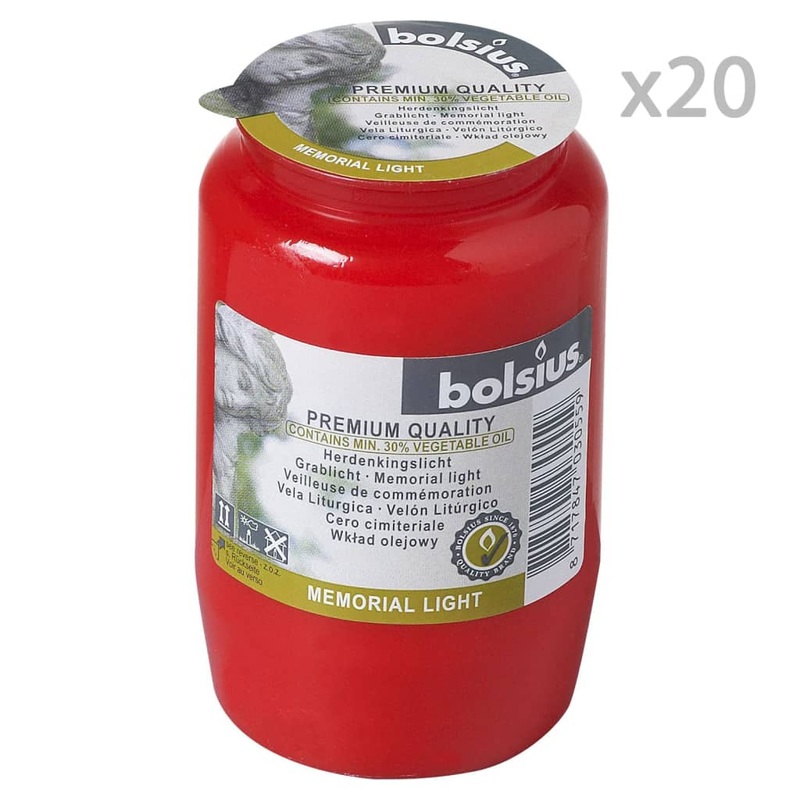 Bolsius Memorial Lights Compo No 3 20 pcs Red