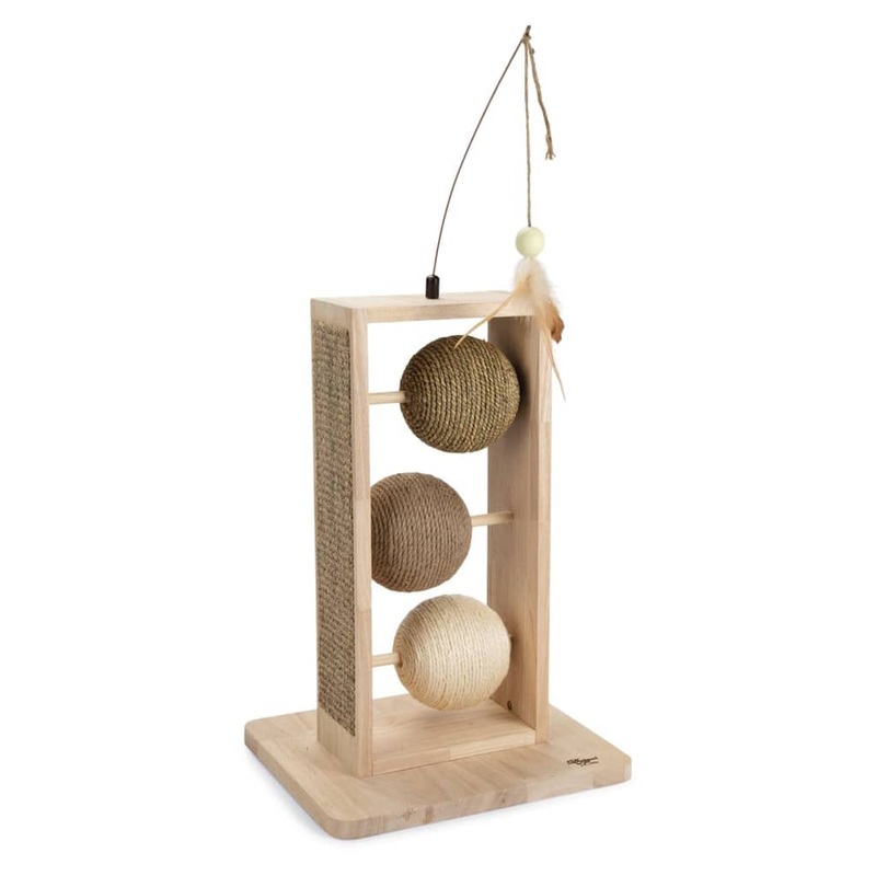 Designed by Lotte Cat Scratching Balls Lomax 34.5×29.5×50 cm Wood