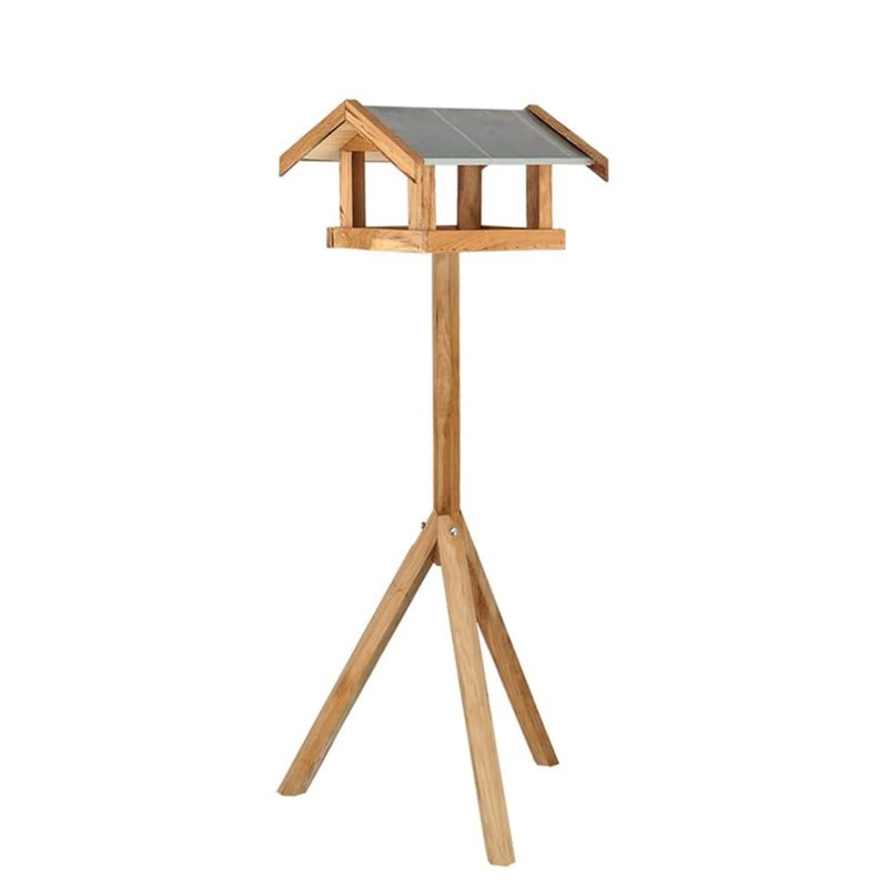 Esschert Design Bird Table with Rectangular Roof Steel