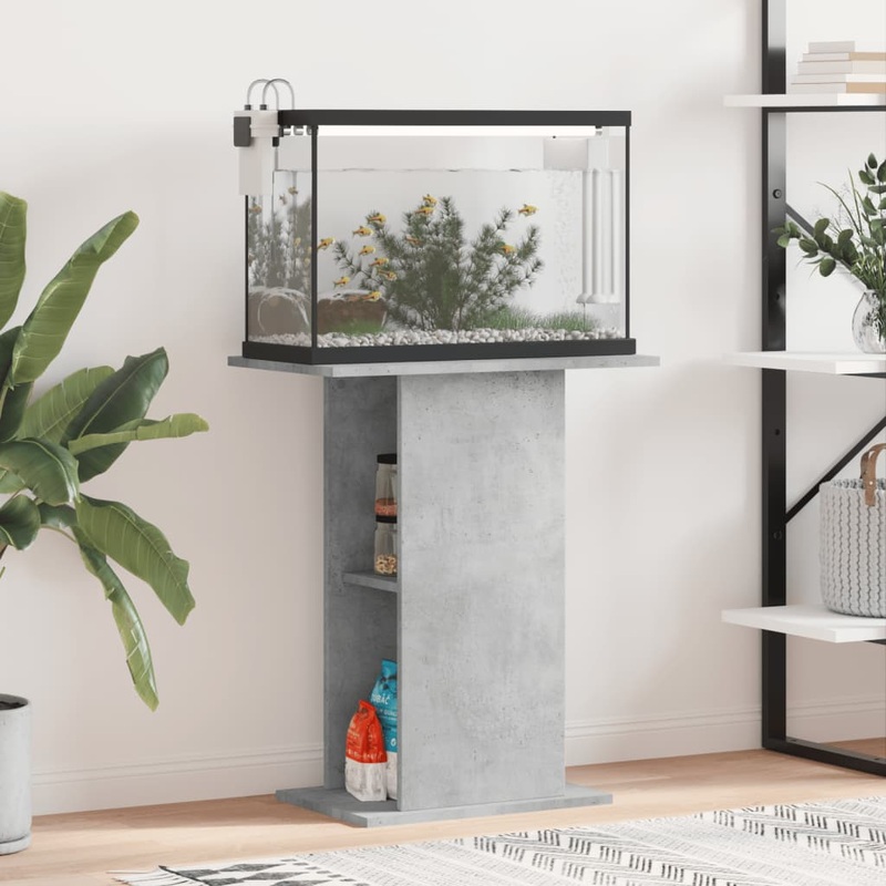 Berkfield Aquarium Stand Concrete Grey 60.5x36x72.5 cm Engineered Wood