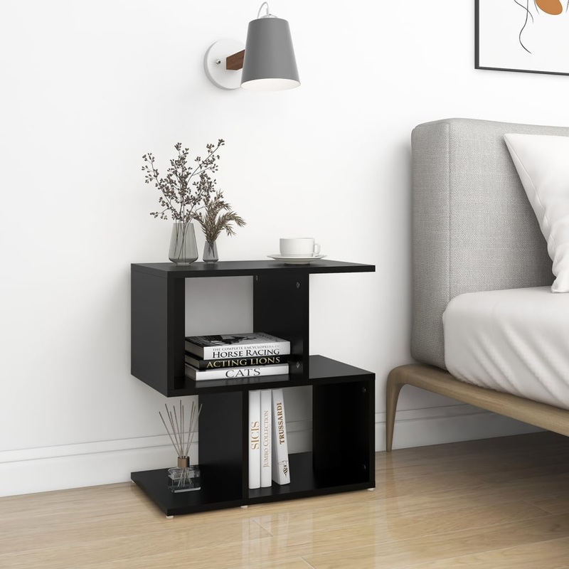 Berkfield Bedside Cabinet Black 50x30x51.5 cm Engineered Wood