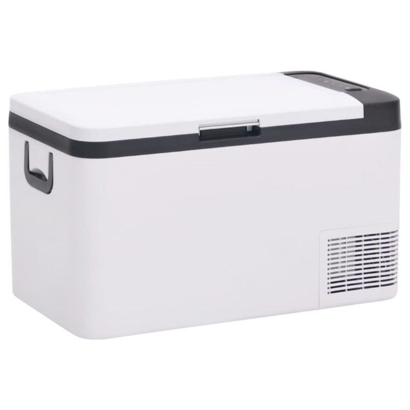 Berkfield Cool Box with Handle Black and White 25 L PP & PE