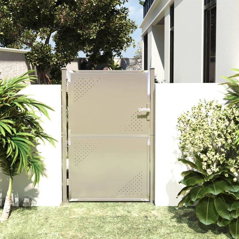Berkfield Garden Gate 100×150 cm Stainless Steel