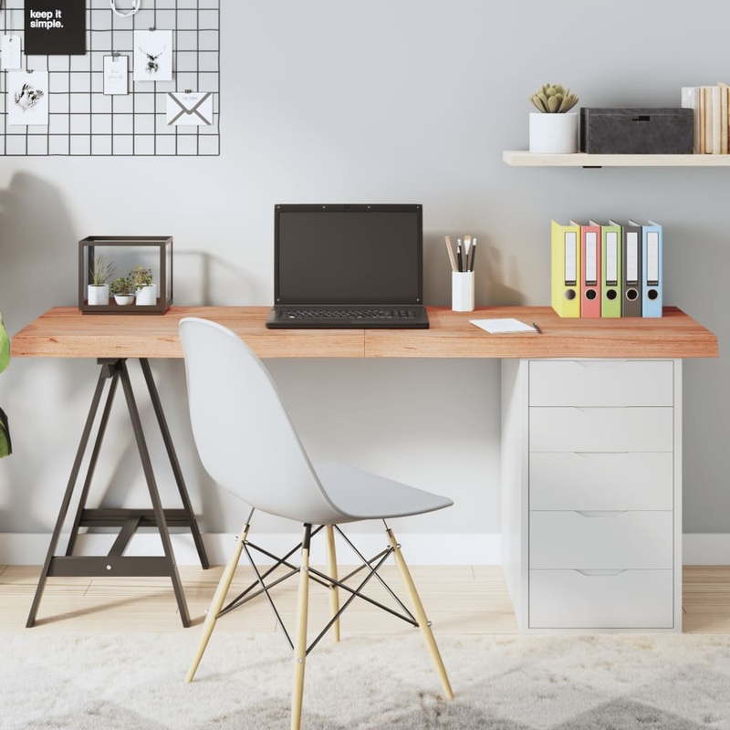 Berkfield Table Top Light Brown 160x40x6 cm Treated Solid Wood Oak
