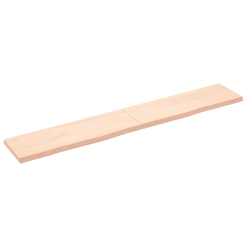 Berkfield Wall Shelf 180x30x4 cm Untreated Solid Wood Oak