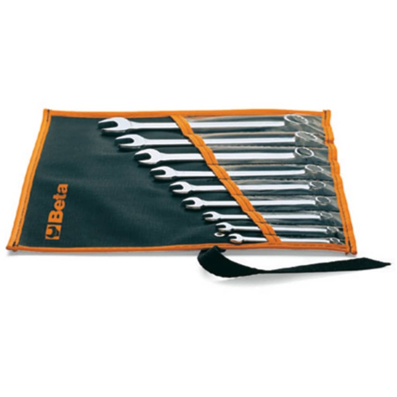 Beta Tools 9 Piece Combination Wrenches Set 42AS/B9 in Cloth Wallet