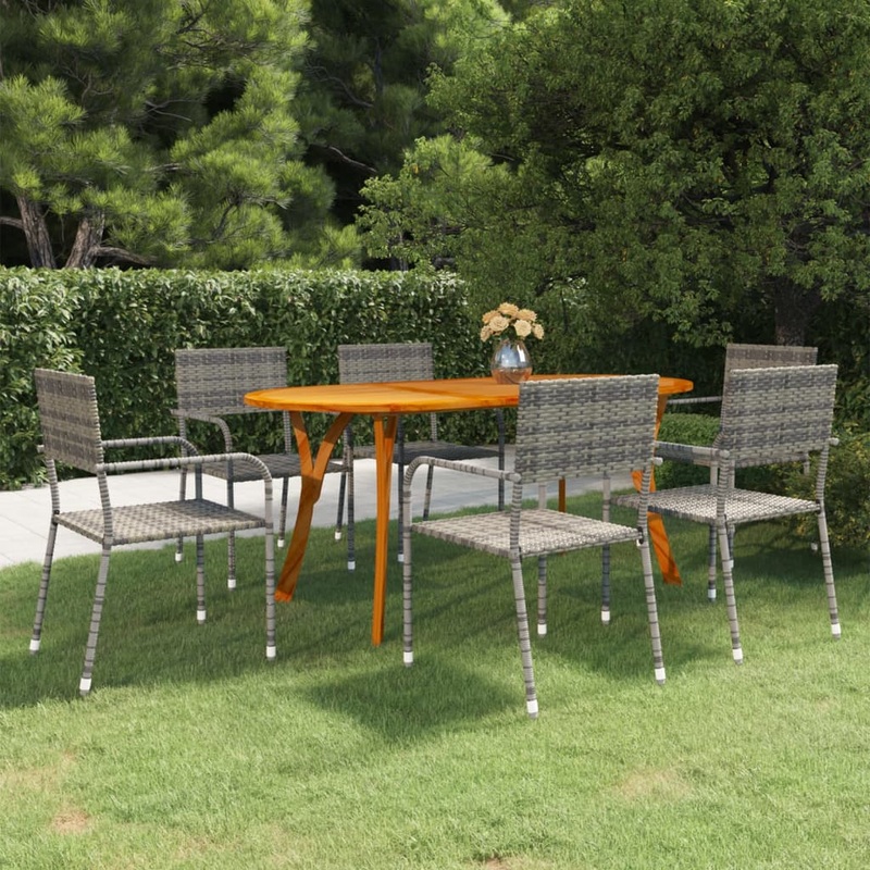 Berkfield 7 Piece Garden Dining Set Anthracite