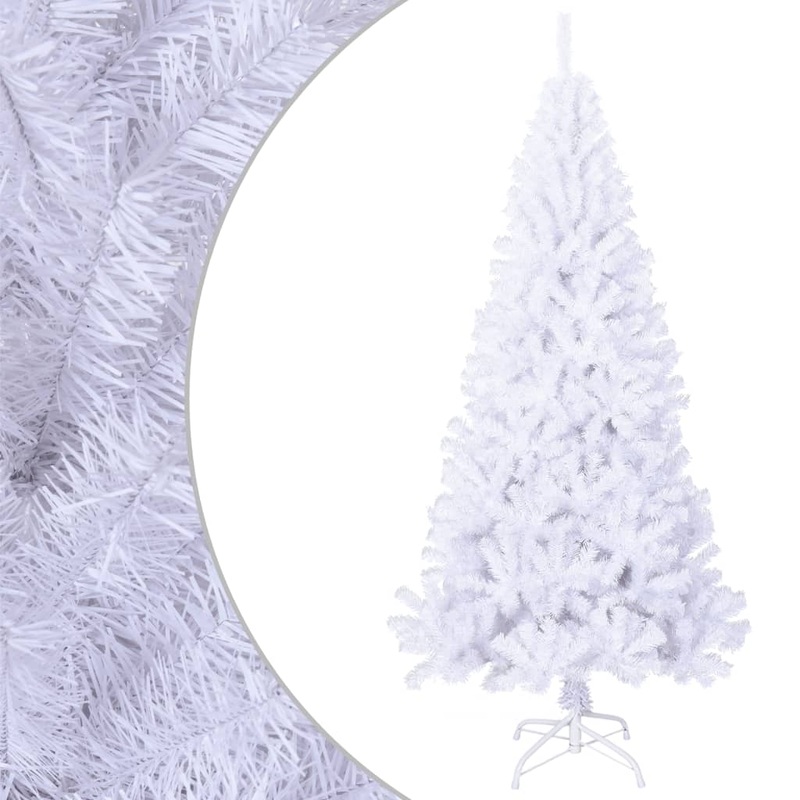 Berkfield Artificial Christmas Tree with Thick Branches White 210 cm PVC