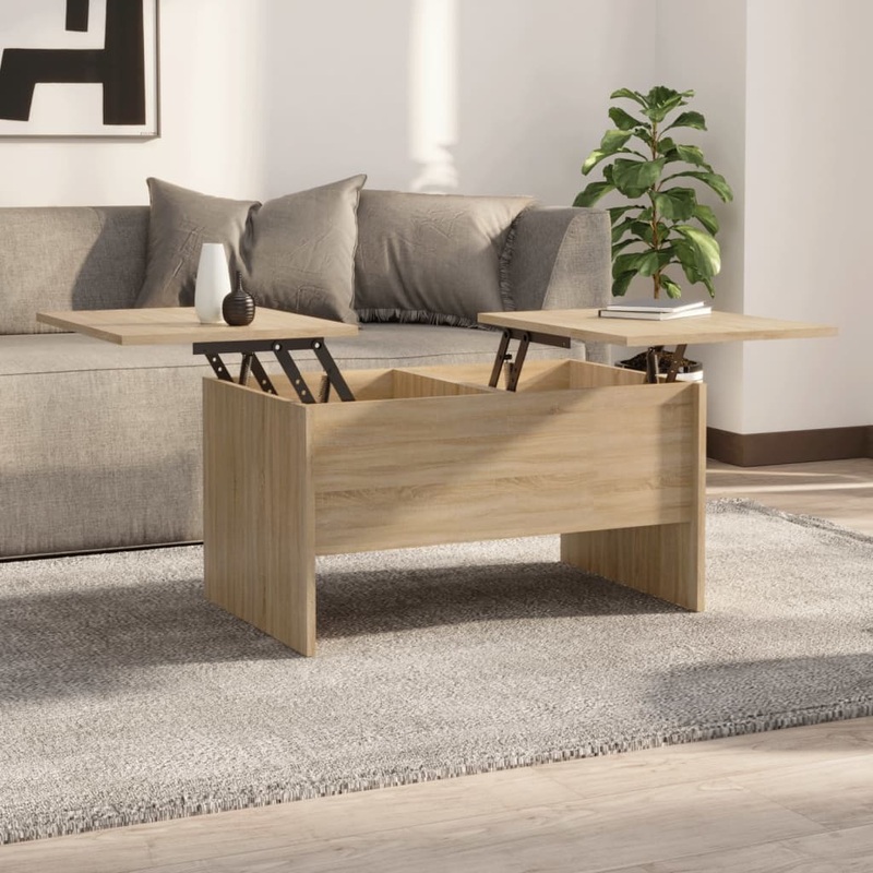 Berkfield Coffee Table Sonoma Oak 80x50x42.5 cm Engineered Wood