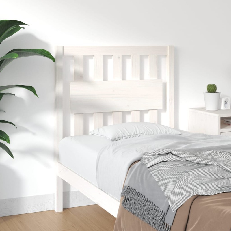 Berkfield Headboard White 80.5x4x100 cm Solid Wood Pine