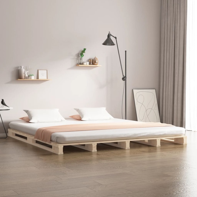 Berkfield Pallet Bed 180×200 cm Super King Size Solid Wood